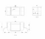 Hampshire 900mm Satin White Wall Hung Curve Vanity - Image 11