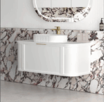 Hampshire 1200mm Satin White Wall Hung Curve Vanity - Image 3