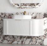 Hampshire 1200mm Satin White Wall Hung Curve Vanity - Image 4