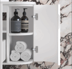 Hampshire 1200mm Satin White Wall Hung Curve Vanity - Image 5