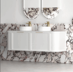 Hampshire 1500mm Satin White Wall Hung Curve Vanity - Image 3
