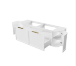 Hampshire 1500mm Satin White Wall Hung Curve Vanity - Image 6