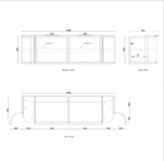 Hampshire 1500mm Satin White Wall Hung Curve Vanity - Image 12