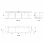 Hampshire 1800mm Satin White Wall Hung Curve Vanity - Image 11