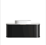 Hampshire 1200mm Satin Black Wall Hung Curve Vanity - Image 6
