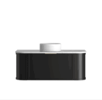 Hampshire 1200mm Satin Black Wall Hung Curve Vanity - Image 4