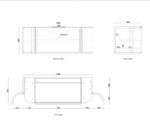 Hampshire 1200mm Satin Black Wall Hung Curve Vanity - Image 7