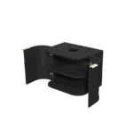 Hampshire 600mm Satin Black Wall Hung Curve Vanity - Image 4