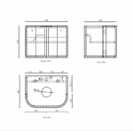 Hampshire 600mm Satin Black Wall Hung Curve Vanity - Image 14