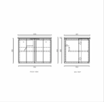 Hampshire 600mm Satin Black Wall Hung Curve Vanity - Image 13