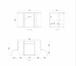 Hampshire 750mm Satin Black Wall Hung Curve Vanity - Image 14