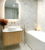 Bondi 750mm Woodland Oak Fluted Curve Vanity - Image 5