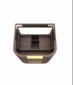 Havana 600 Sable Walnut Fluted Wall Hung Fluted Curve Vanity - Image 9