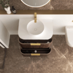 Havana 750mm Sable Walnut Fluted Wall Hung Fluted Curve Vanity - Image 3