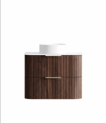 Havana 750mm Sable Walnut Fluted Wall Hung Fluted Curve Vanity - Image 13