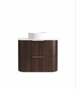 Havana 750mm Sable Walnut Fluted Wall Hung Fluted Curve Vanity - Image 8