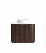 Havana 750mm Sable Walnut Fluted Wall Hung Fluted Curve Vanity - Image 7