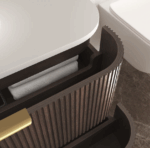 Havana 900mm Sable Walnut Fluted Wall Hung Fluted Curve Vanity - Image 5