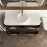 Havana 1200mm Sable Walnut Fluted Wall Hung Fluted Curve Vanity - Image 3