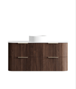 Havana 1200mm Sable Walnut Fluted Wall Hung Fluted Curve Vanity - Image 7