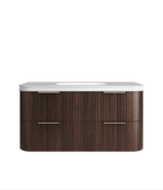 Havana 1200mm Sable Walnut Fluted Wall Hung Fluted Curve Vanity - Image 11