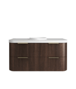 Havana 1200mm Sable Walnut Fluted Wall Hung Fluted Curve Vanity - Image 12