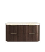 Havana 1200mm Sable Walnut Fluted Wall Hung Fluted Curve Vanity - Image 9