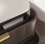 Havana 1500mm Sable Walnut Fluted Wall Hung Fluted Curve Vanity - Image 7