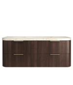 Havana 1500mm Sable Walnut Fluted Wall Hung Fluted Curve Vanity - Image 12