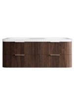 Havana 1500mm Sable Walnut Fluted Wall Hung Fluted Curve Vanity - Image 9