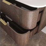 Havana 1800mm Sable Walnut Fluted Wall Hung Fluted Curve Vanity - Image 3