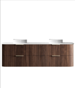 Havana 1800mm Sable Walnut Fluted Wall Hung Fluted Curve Vanity - Image 9