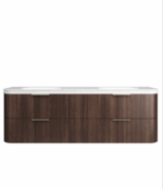 Havana 1800mm Sable Walnut Fluted Wall Hung Fluted Curve Vanity - Image 7