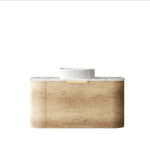 Bondi 900mm Natural Oak Wall Hung Curve Vanity - Image 10