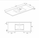 Laguna Mark II 1200mm Black Oak Wall Hung Vanity - Image 15