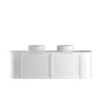 Hampshire 1500mm Satin White Wall Hung Curve Vanity - Image 9