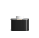 Hampshire 750mm Satin Black Wall Hung Curve Vanity - Image 12