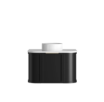 Hampshire 750mm Satin Black Wall Hung Curve Vanity - Image 11