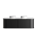 Hampshire 1500mm Satin Black Wall Hung Curve Vanity - Image 10