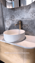 Bondi 900mm Natural Oak Wall Hung Curve Vanity