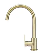 Round Gooseneck Kitchen Mixer Tap with Paddle Handle - Image 24