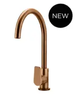 Round Gooseneck Kitchen Mixer Tap with Paddle Handle - Image 9