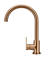 Round Gooseneck Kitchen Mixer Tap with Paddle Handle - Image 8