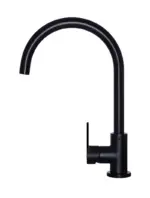 Round Gooseneck Kitchen Mixer Tap with Paddle Handle - Image 28