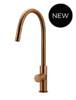 Round Pinless Piccola Pull Out Kitchen Mixer Tap - Image 9
