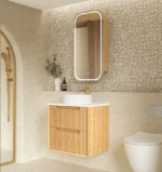 Byron Fluted 600mm Woodland Oak Wall Hung Vanity