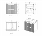 Byron Fluted 600mm Woodland Oak Wall Hung Vanity - Image 14