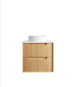 Byron Fluted 600mm Woodland Oak Wall Hung Vanity - Image 7