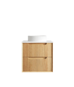 Byron Fluted 600mm Woodland Oak Wall Hung Vanity - Image 5