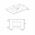 Byron Fluted 750mm Woodland Oak Wall Hung Vanity - Image 17